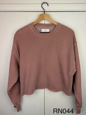 Tna Aritzia Perfect Cropped Fleece Sweatshirt Pink Size 1